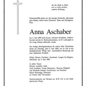 Aschaber Anna G
